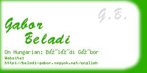 gabor beladi business card